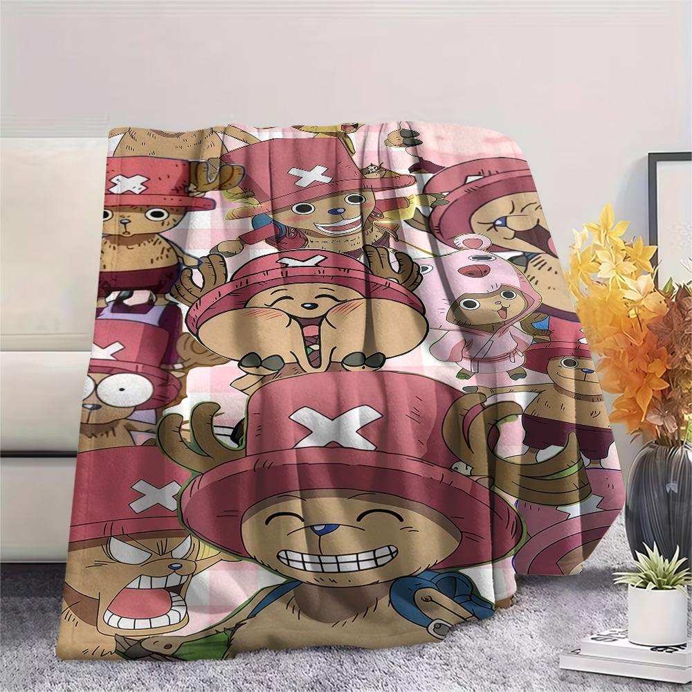 1 Stück One Piece Tony Tony Chopper Gemusterte Flanelldecke Geeignet für Alle Jahreszeiten Für Heimdekoration Wärme Und Komfort Geschenke Feiertagsgeschenk