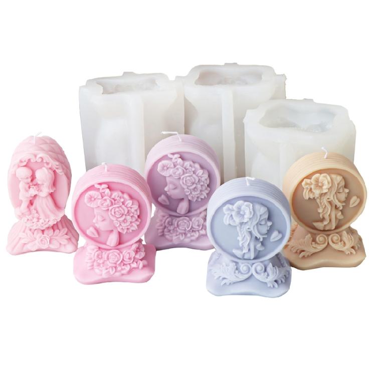Reusable Silicone Mold Girl/Married Couple Candle Mould Creative Aromatherapy Making Mold Festive Decoration Supplies
