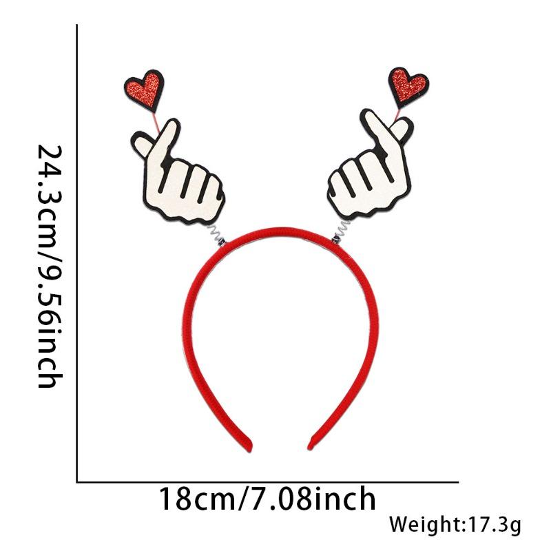 1 Valentine's Day Love Themed Headband for Valentine's Day Party Romantic Outfit with Love Elements and Diverse Design Styles