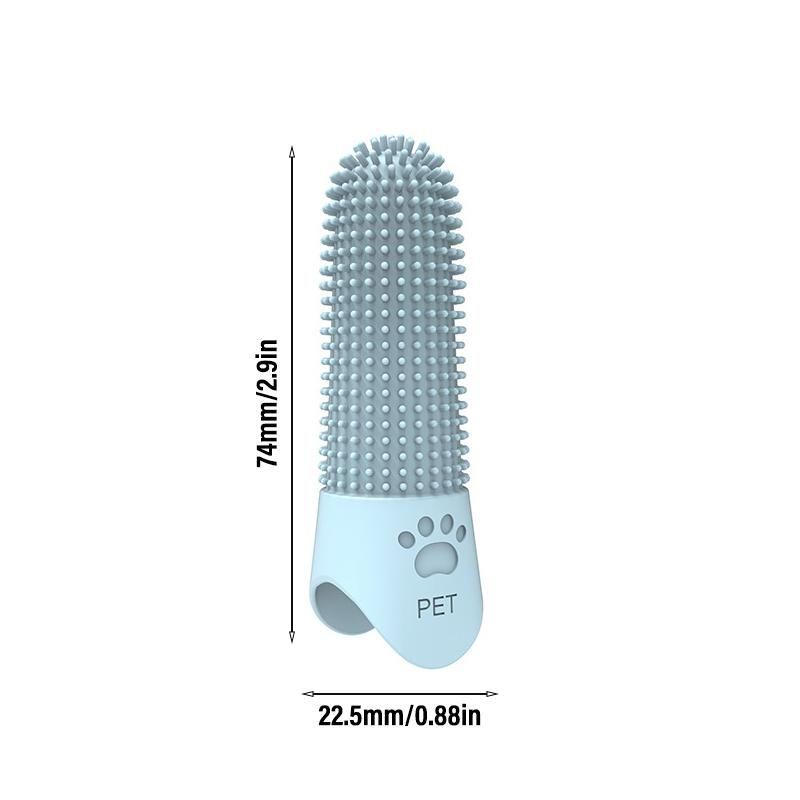 Cepillo de Dientes para Perros de Silicona Suave Cepillo de Dedo 360° para Perros Gatos Cepillo de Dedo Duradero para Mascotas Herramienta de Limpieza Dental para Todas las Razas