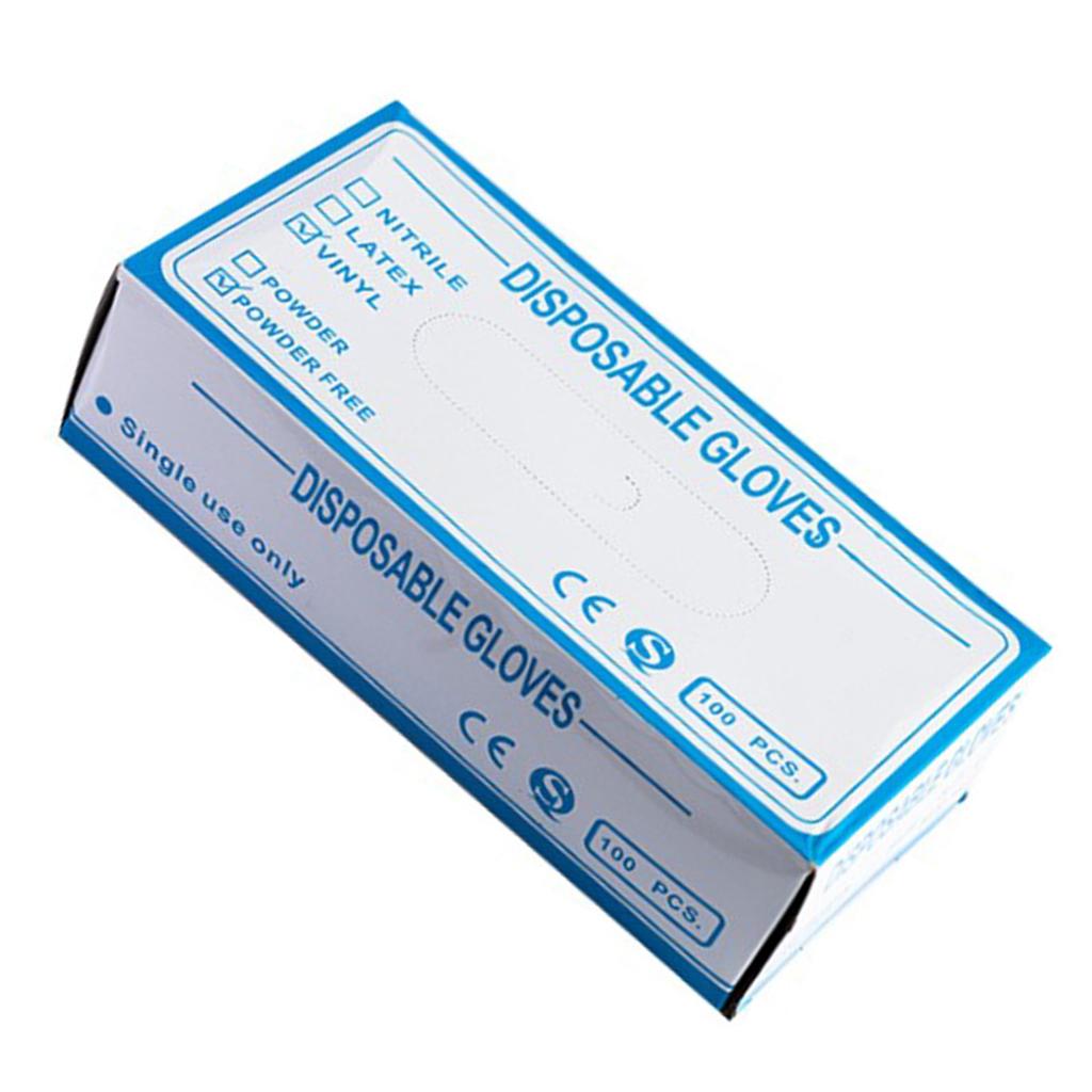 100 STÜCK Einweg-PVC-Handschuhe Plastik Lebensmittelechte Handschuhe für Catering Küche Backen Große Größe