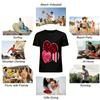 Retro Heart Patchwork Print Casual Top Pure cotton T-shirt