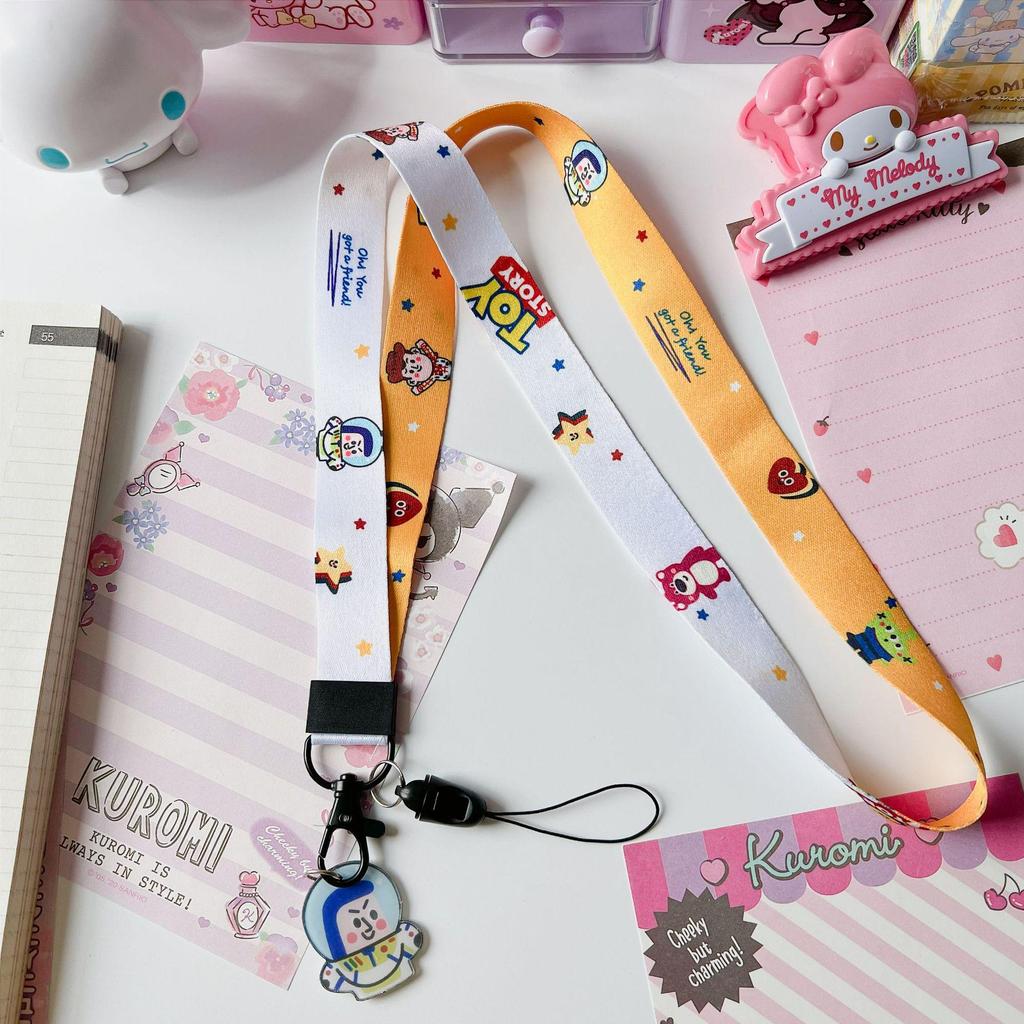 Cartoon Mobile Phone Lanyard with Cute Neck Strap, ID Badge & Meal Card Holder, Keychain Attachment