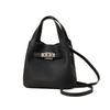 Real Leather Women's Bag, New Lychee Patterned Vegetable Basket Bag, Single Shoulder Crossbody Bag, Women's Armpit Bag, Water Bucket Bag