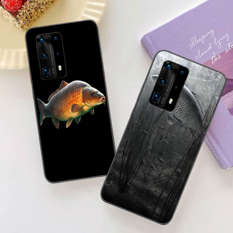 Carp Fishing Fish Soft Clear Phone Case For Huawei P30 Lite P10 P20 P40 P50 Pro Mate 40 Pro 30 20 10 Lite Cover Silicone