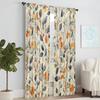 Set Of 2 Versatile Polyester Transparent Curtains Home Decoration Rose Leaf Pattern Use Bedrooms Living Rooms Made Room Window Treatment