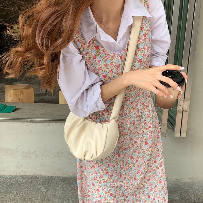 Bag Women 2025 Spring New Design Folded Dumpling Bag Fashion One Shoulder Oblique Span Small Bag Women