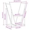 Firewood Rack White 69.5 x 35 x 81 cm Cold Rolled Steel