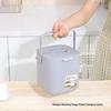 Compact Desktop Trash Bin with Lid for Wet/Dry Separation