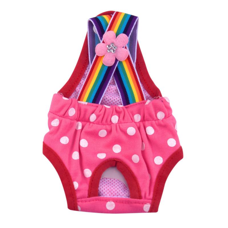 Soft Cotton Dots Female Dog Shorts Puppy Physiological Pants Diaper Breathable Pet Underwear Briefs For Small Medium Girl Dogs