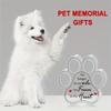 1pc Paw Print Acrylic Memorial Plaque, Transparent Dog Tribute Tabletop Decor, Indoor Pet Loss Sympathy Gift, No Electricity Needed 