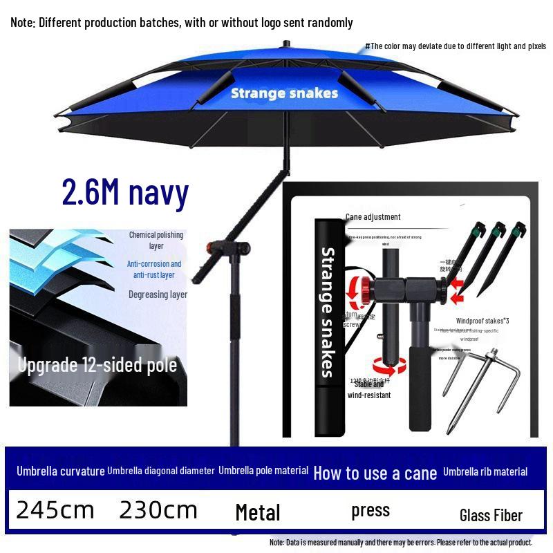 Universal Heavy-Duty Outdoor Fishing Umbrella – Large, Thickened Sunshade & Rain Protection