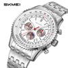 Mens Watch Chronograph Stainless Steel Band Date Mens Business Male Watches Waterproof Luxuries Men Wrist Watches for Men