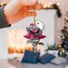 Rose Nurse Hat Car Rearview Mirror Pendant, Christmas Holiday Pendant Decoration Gift, Door Tag Pendant Car Accessories