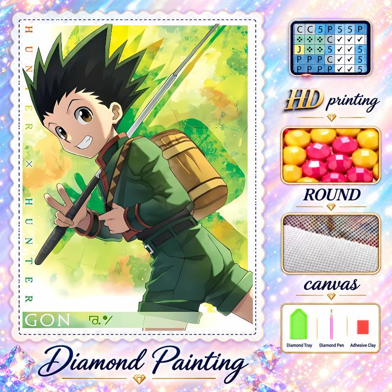 Hunter X Hunter Diamond Painting Kit 5D Full Drill DIY Diamond Mosaic Wall Art Home Decor