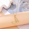 Zircon Flower Pendant Necklace: Elegant Clavicle Chain Jewelry for Women
