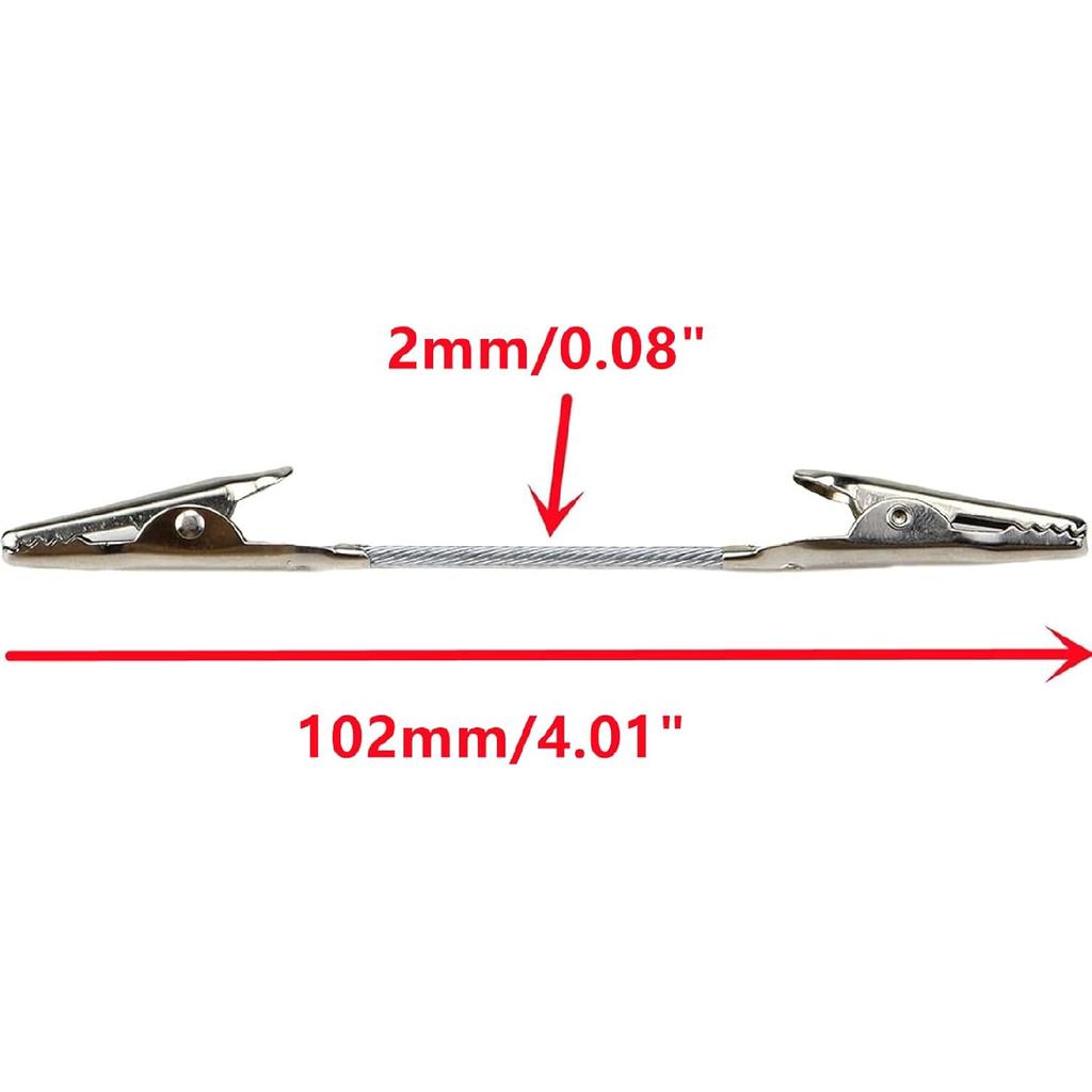 10 Pcs Double Sided Metal Alligator Clips for Crafts, Photos, Notes, Silver