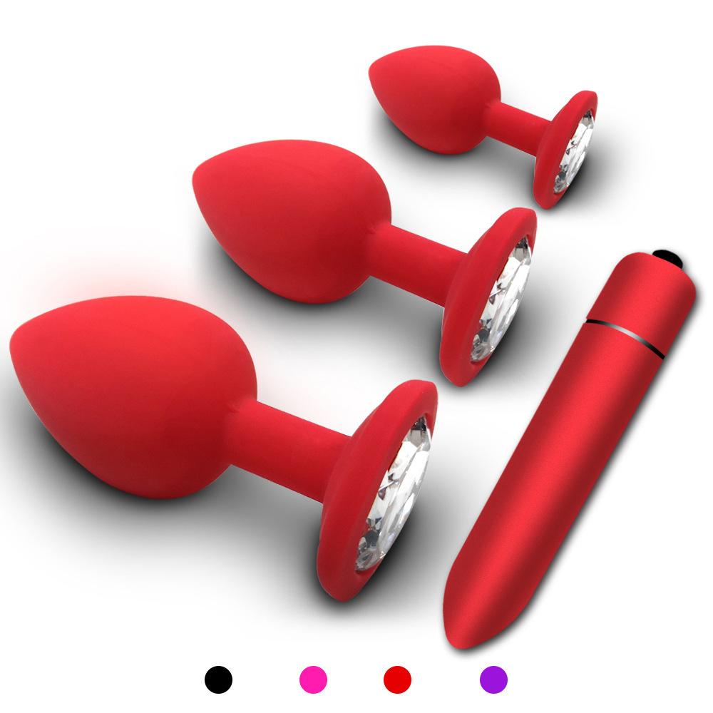 Silicone Butt Anal Plug Dildo Bullet Vibrator Sex Toys for Woman Prostate Massager Vibrador Butt Plug For Men Gay Adult Lesbian