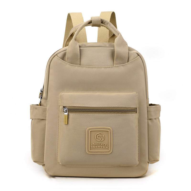 Nylonowa torba Damski plecak Plecak o dużej pojemności w jednolitym kolorze