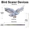 Bird Scare Owl Decors with Mirror Like Strips and Bells for Garage and Roof Defense