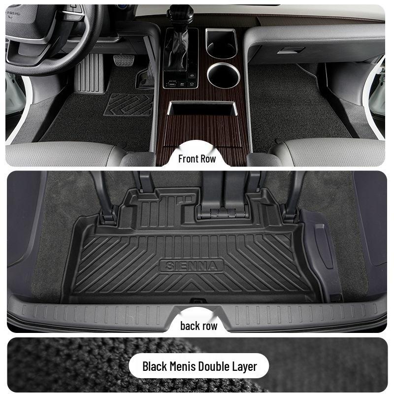 Toyota Sienna TPE Floor Mats for 7-Seater, First Row, 2021-2025