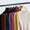 Thickened Basic Style Pile Collar Minimalist Easiest for Match Solid Color Rib Fabric Long Sleeves Women's Bottoming Shirt Autumn Winter Coat