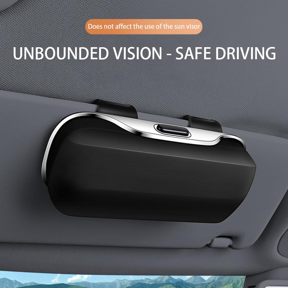 Car Glasses Box,Portable Car Sunglasses Holder In The Car Driving Glasses Holder,Eyeglass Case Sun Visor Car Lenses Holder