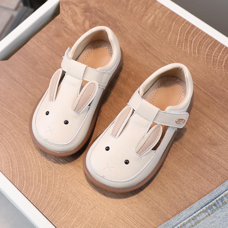Cartoon Rabbit Baby Boys Children's Casual Shoes Spring Genuine Leather Girls flat shoes Non-slip Soft Sole Kids Leather Shoes