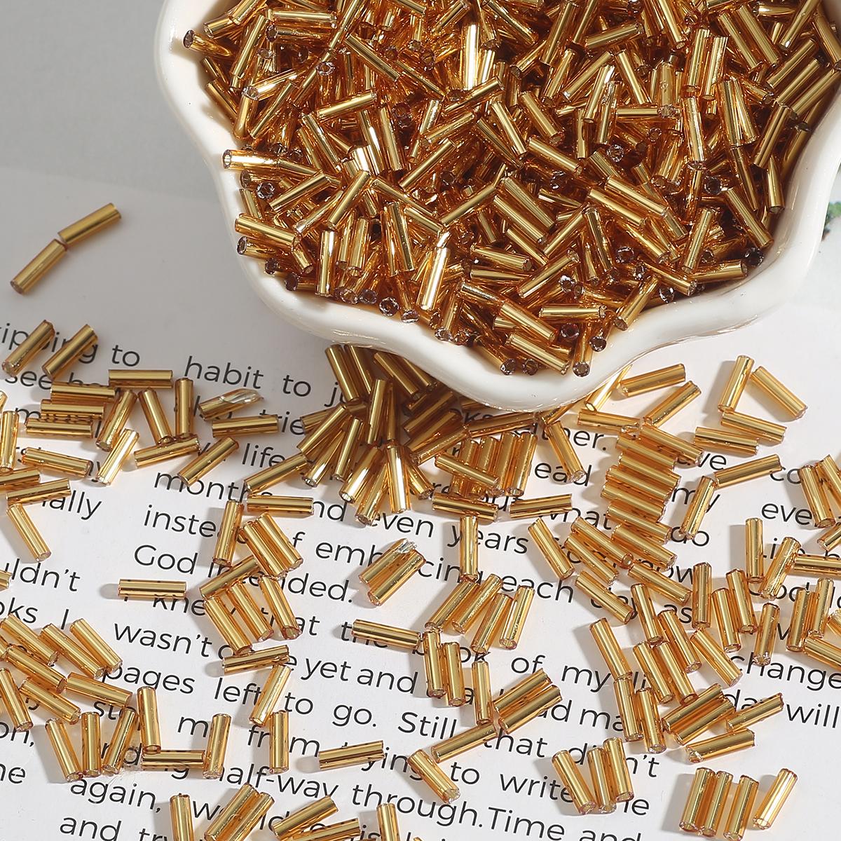 

2x7 мм 300 шт. 19 цветов стеклянный чешский бисер в форме трубки для изготовления ювелирных изделий своими руками ручной работы золотой