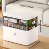 Large Capacity Multi-Layer Durable Plastic Storage Box - Portable, Easy-Clean Organizer for Pills, Office , Bathroom Essentials - Transparent Design