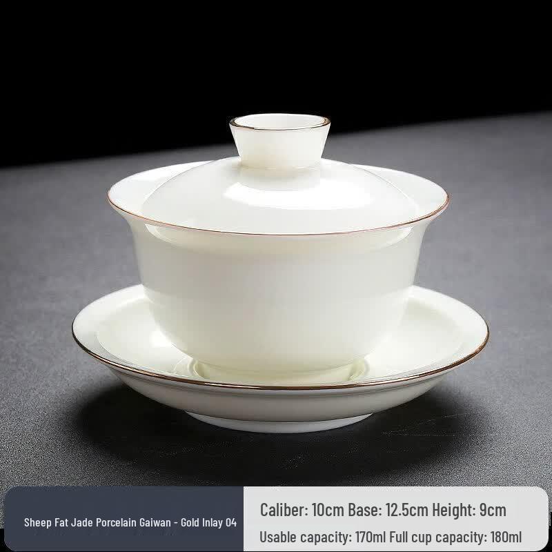 Blue and White Ceramic Lidded Tea Bowl Gaiwan