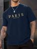 Paris Oraș Romantic Mâneci Scurte Tricou Bărbați Vară Haine Largi Bumbac Larg Tricou Supradimensionat Street Topuri Moi