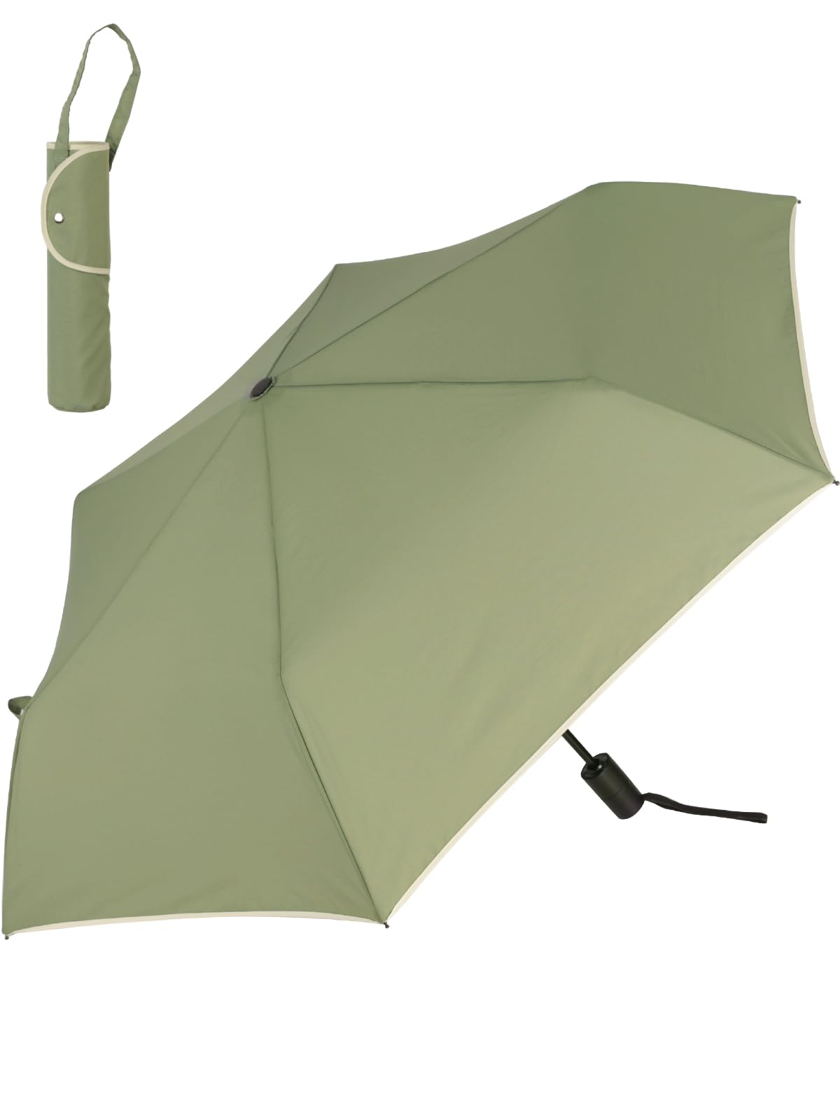 

KIZAWA Folding Automatic and Level 5 Water Large Umbrella, Lightweight, One-Touch Open/Close, Women s Men s, Repellent, Compact, Durable, (Moss Green)