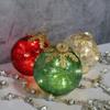 3 Pcs Christmas Ball Ornaments Pre-Lit Balls with Soft White LED Light for Tabletop Xmas Home Party Centerpiece