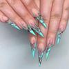 Artificial Nail Tips Full Cover Almond Plum Blossom Stiletto False Nails Fake Nails Wearable