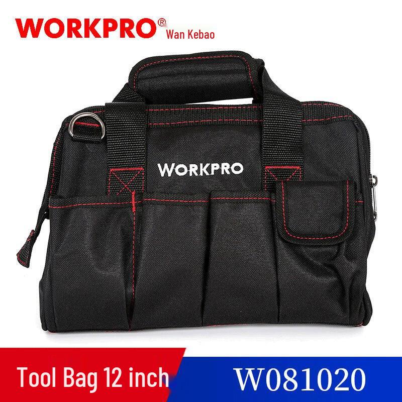 

Wanke Bao 12 Black Multi-functional Canvas Tool Bag for Home Repair, Thickened Single Shoulder Design (Model: W081020)
