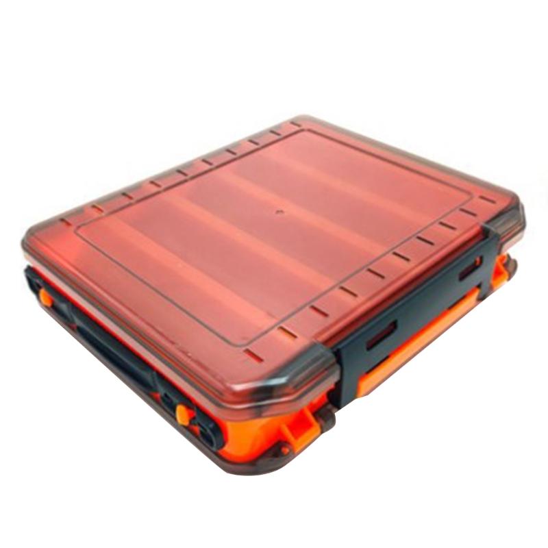 

Fishing Tackle Box Fishing Lure Storage Box Jewelry Making Findings Organizer-Double Sided Fishing Baits Container Case M помаранчевий