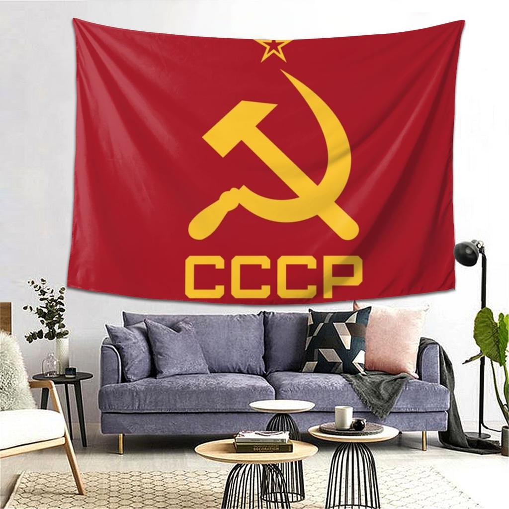 CCCP StarSovietUnion USSR Tapestry Decoration Art Aesthetic Tapestries for Living Room Bedroom Home Wall Cloth Wall Hanging