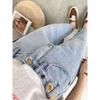 Light Blue 150.00kg Oversize Women's Clothing Denim