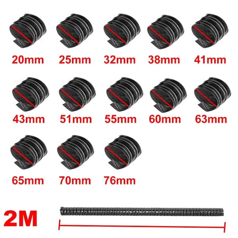 2M Universal Car Hood Air Intake Pipe Air Ducting Hose Heat Temperature Resistance Tube 20/25/32/38/41/43/51/55/60/63/65/70/76mm