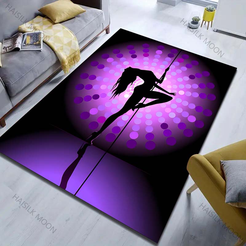 15 Sizes Pole Dance Art Print Carpet for Living Room Bedroom Sofa Doormat Decor Area Rug Non-slip Floor Mat for Gifts