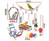 Bird Cage Toys for Parrots Wood Birds Swing Reliable Chewable Bite Bridge Wooden Beads Shape Parrot Toy 11pcs Bird Toys parrot
