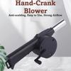 Durable Hand-cranked Air Blower Black BBQ Grill Fire Bellows Tools Barbecue Fan  Outdoor