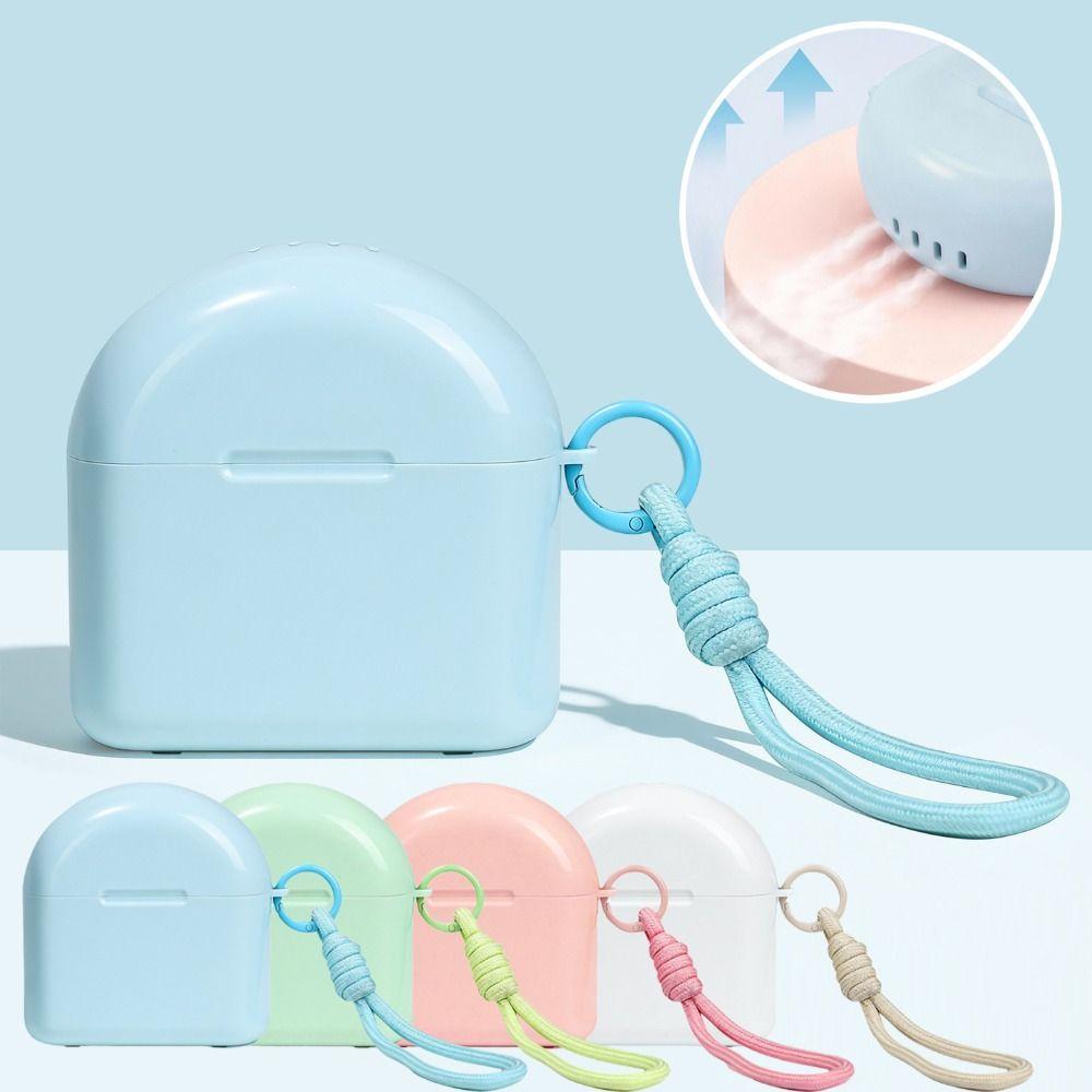 Reusable Denture Retainer Case Drainage Design False Teeth Holder Dental Braces Container Home Use