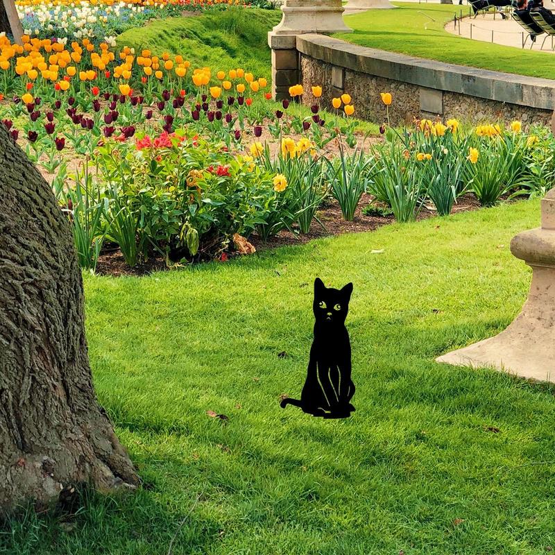 Acryl Katze Garten Dekorative Pflanzstecker Outdoor Gartendekor Haushaltssilhouette Pflanzstecker Für Höfe Garten Hauswaren Und Einrichtungsgegenstände