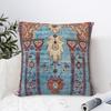 1Pc Blue Persian Arch Floral Cushion Cover, Bohemian Kilim Print Throw Pillow Case, Ethnic Home Decor For Sofa Bedroom