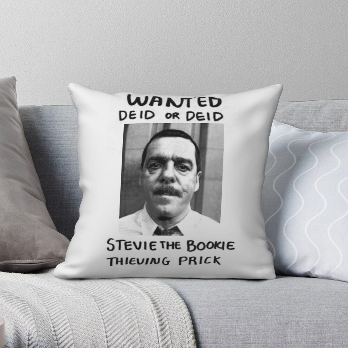 Green Harvest Unisex Still Game Stevie The Bookie Square Pillowcase Polyester Linen Velvet Pattern Zip Decor Pillow Case Room Cushion Cover