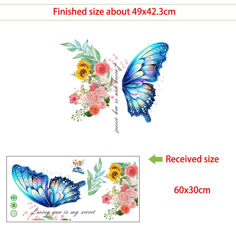 

Wall Sticker Butterfly Design for Living Room Sofa Background Entrance Home Decor Self Adhesive 30x60cm