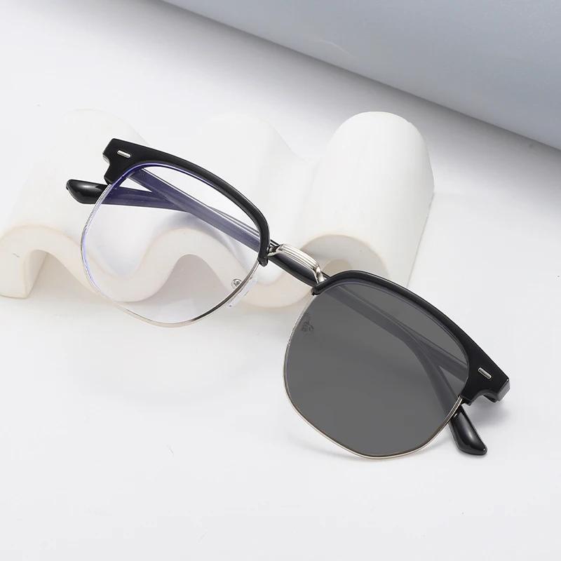 3PCS Unisex Square Plain Glasses Gentle Black Anti Blue Light Frame Eyeglasses for Men Women