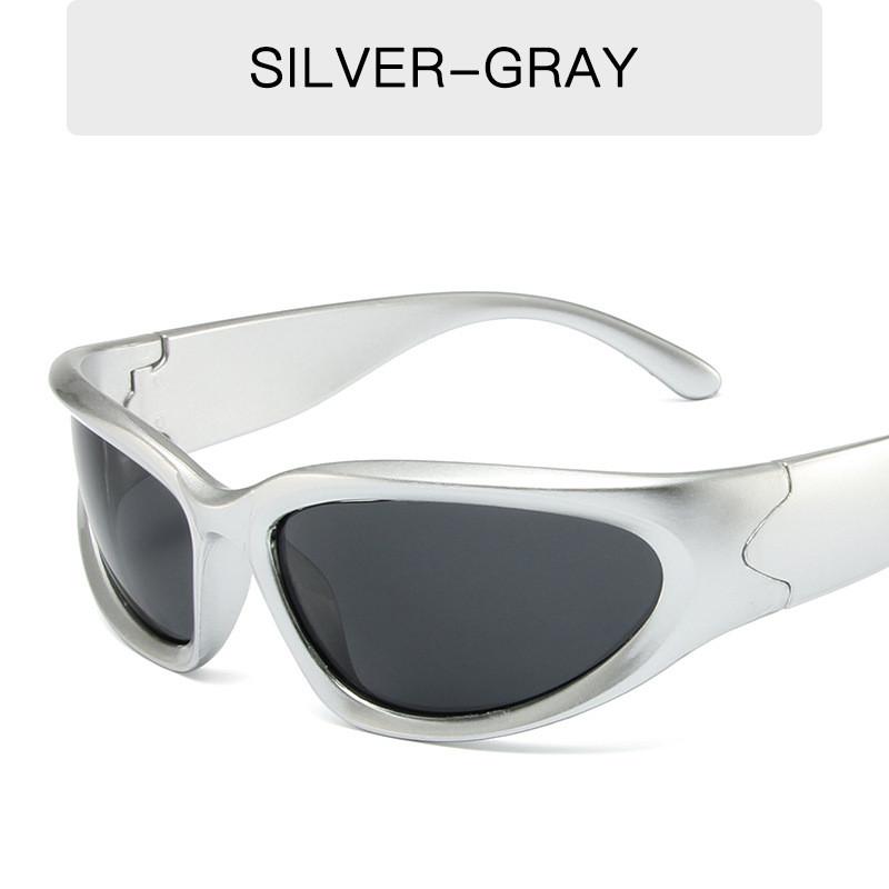 Future Style Cat Eye Sunglasses With Uv Protection For Outdoor Cycling And Street Fashion